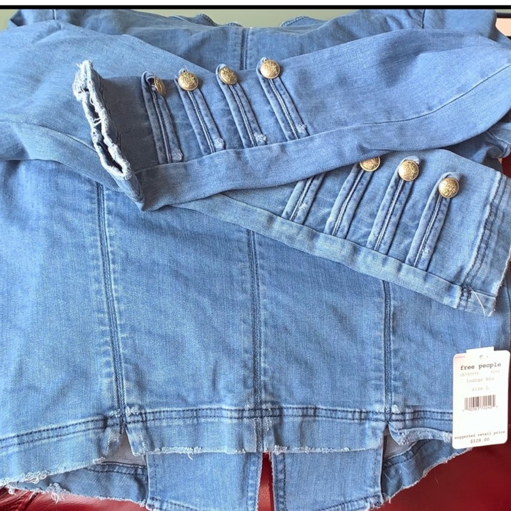 Free Denim Military Jacket L - NEVER WORN AND WITH TAGS